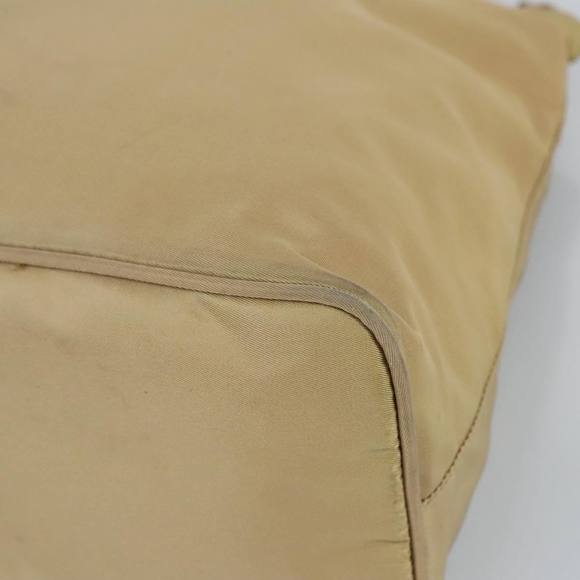 PRADA Hand Bag Nylon Beige Silver Auth 97427 - Picture 15 of 16